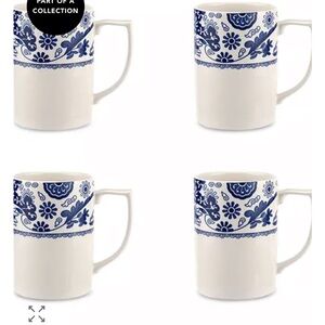 Spode Blue Italian Brocato Mug, Set of 4